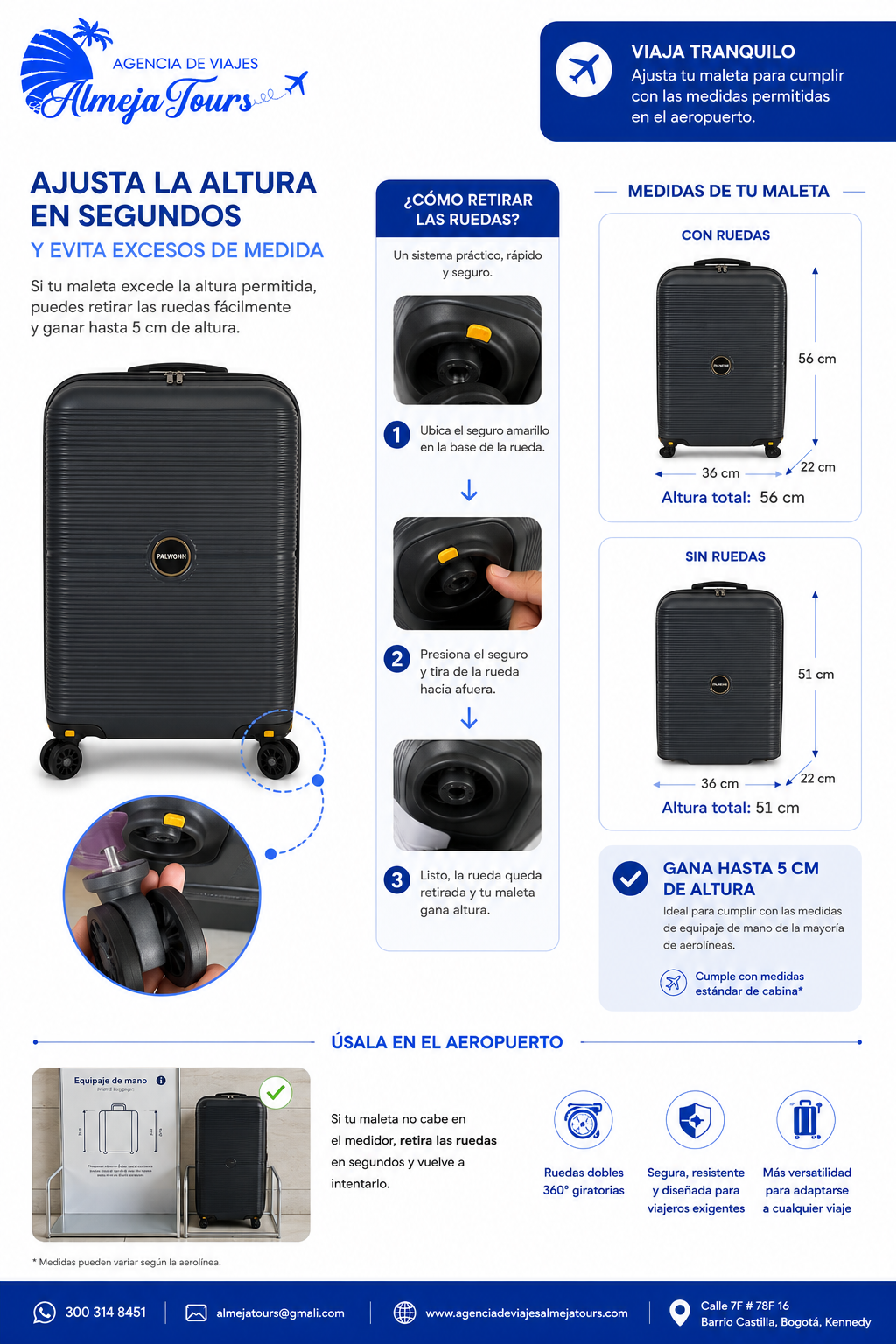 Equipaje de mano 10 kg